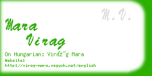 mara virag business card